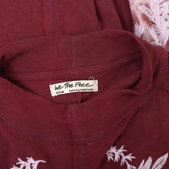 Free People We The Free Rose Kiss Tee Blouse Top Floral Embroidered M NWD 281806 - Picture 9 of 11